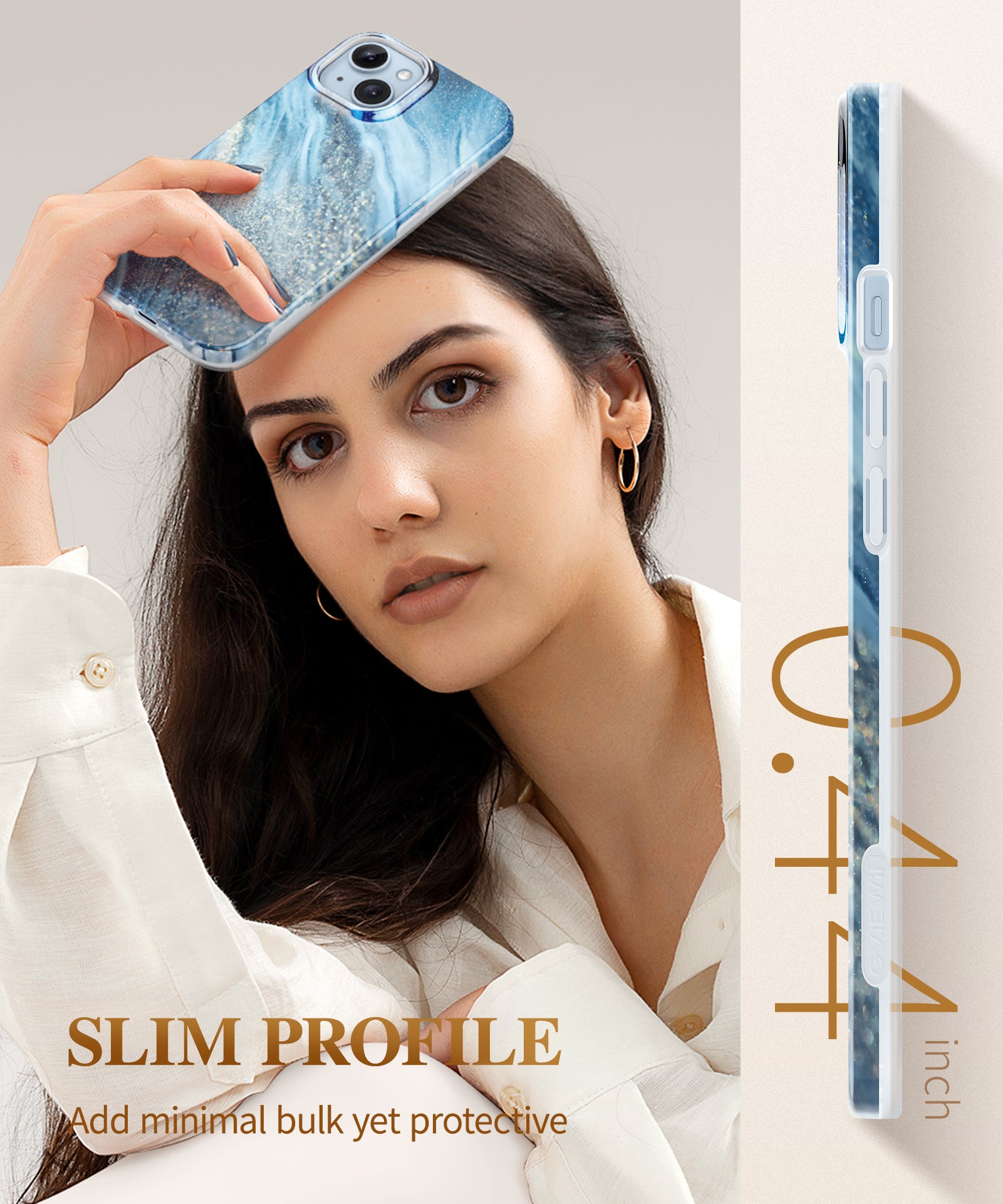 GVIEWIN for iPhone 15 case marble