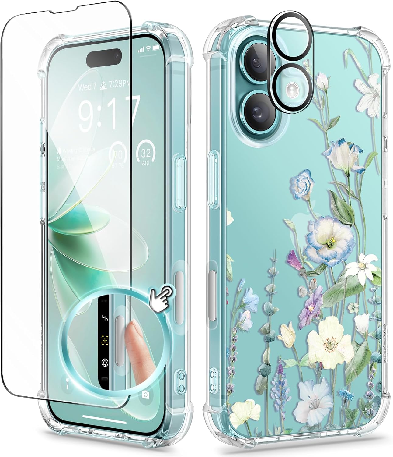 iPhone 16 Floral Case Aquilegi