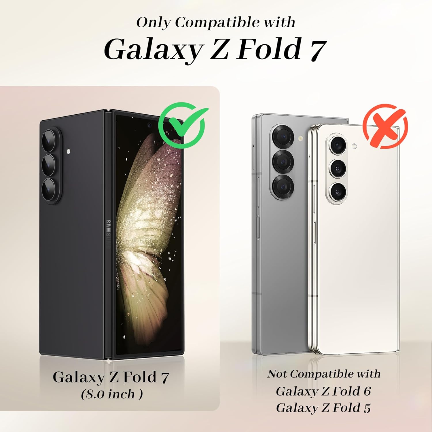 GVIEWIN for Samsung Galaxy Z Fold 7 Case with Privacy Screen Protector