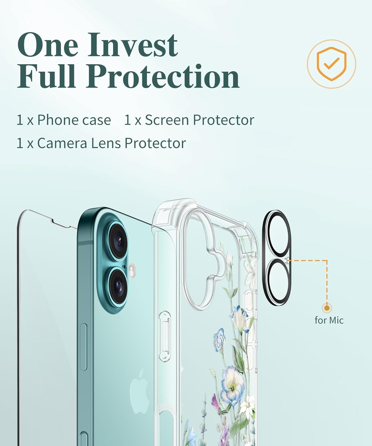 iPhone 16 Floral Case Aquilegi