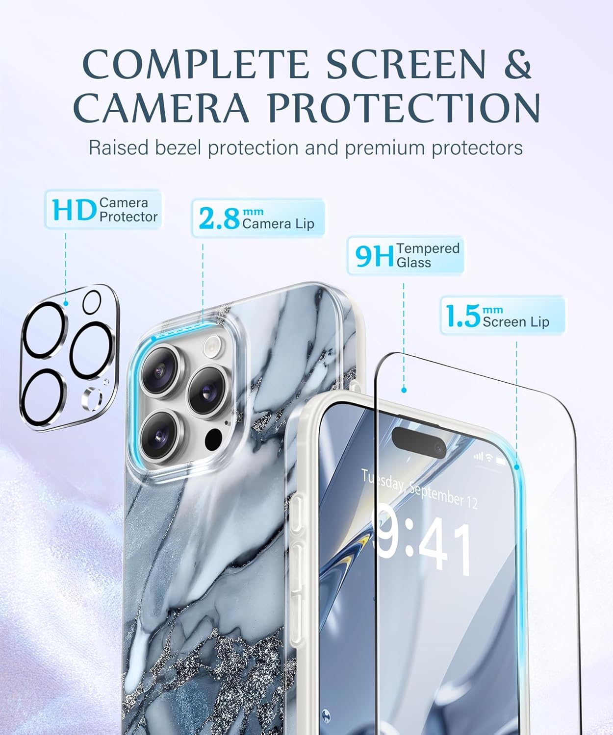 iPhone 16 Pro Case Blue Marble