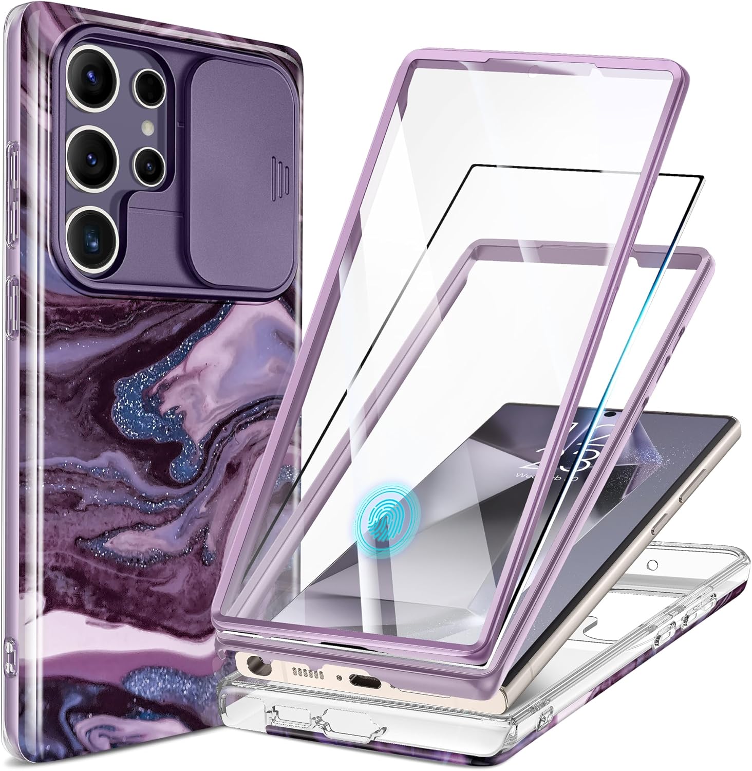 Samsung S24 Ultra Case Built-in Screen Protector 2 Front Frame