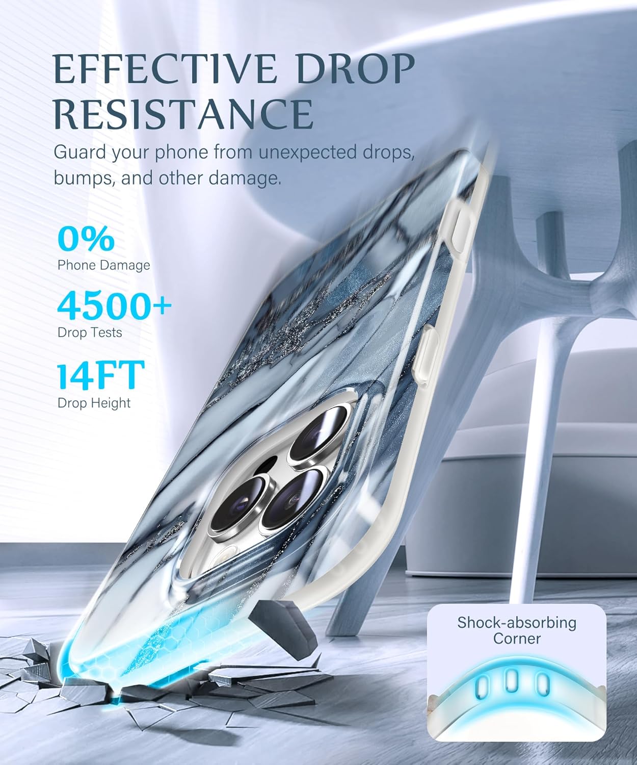 iPhone 16 Pro Case Blue Marble