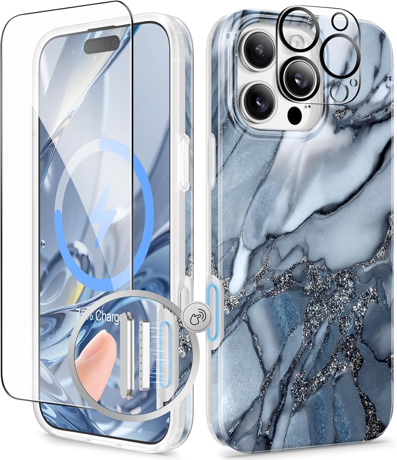 iPhone 16 Pro Case Blue Marble