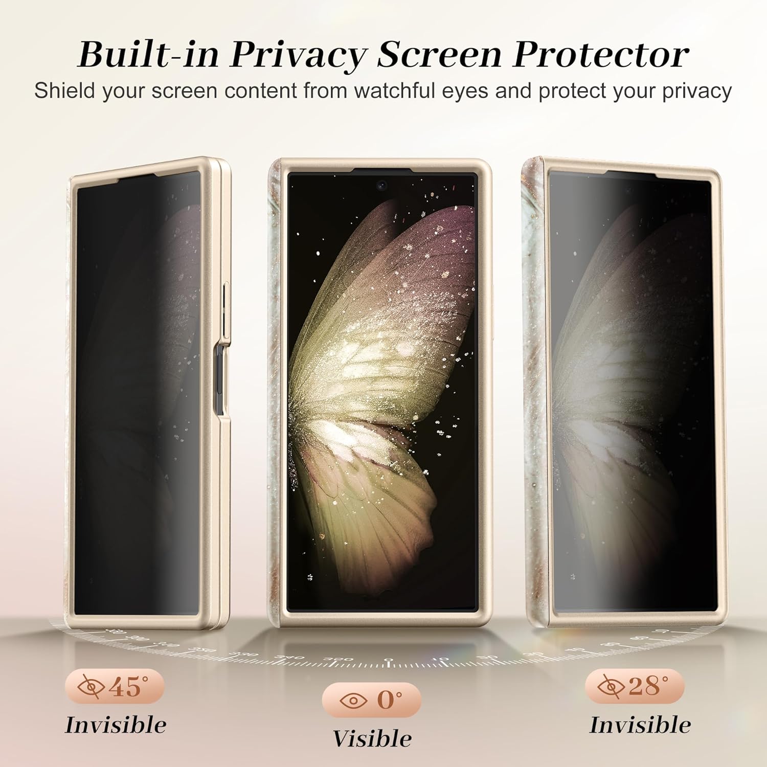 GVIEWIN for Samsung Galaxy Z Fold 7 Case with Privacy Screen Protector