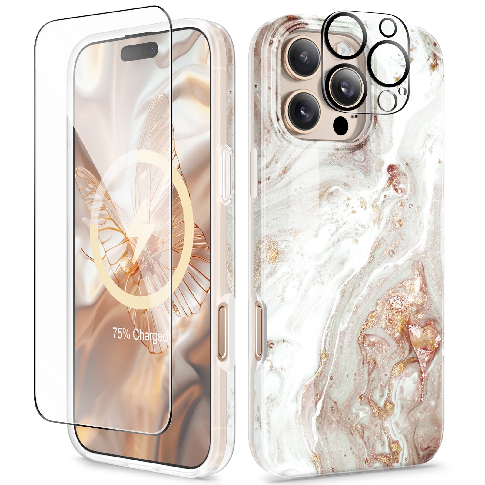 GVIEWIN for iPhone 16 Pro Magsafe Marble case