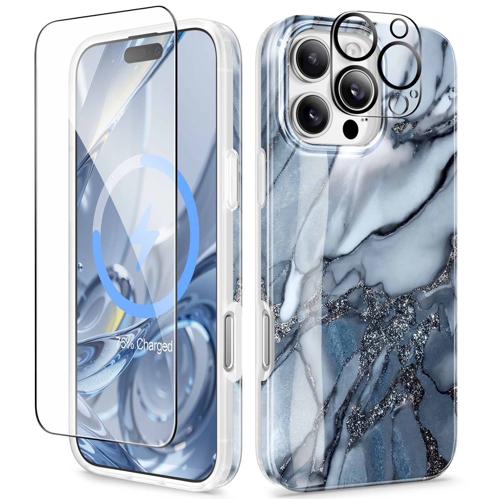 GVIEWIN for iPhone 16 Pro Magsafe Marble case