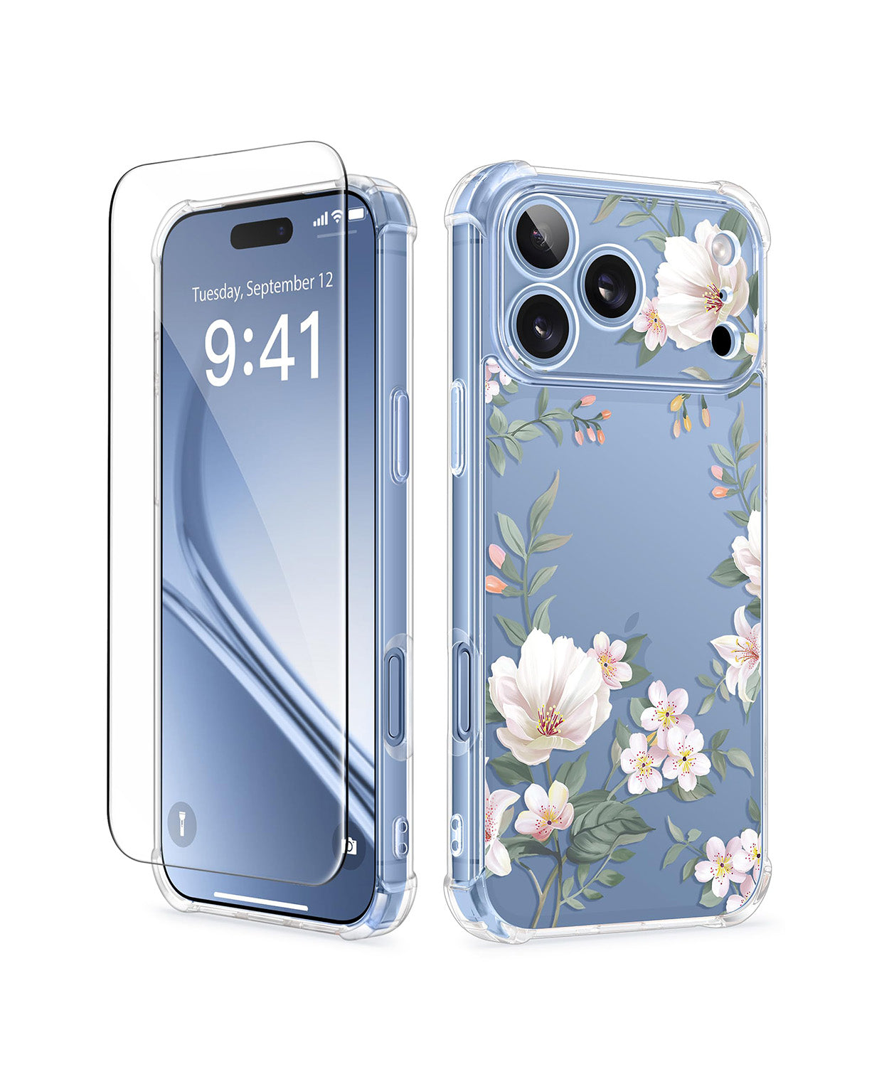 GVIEWIN for iPhone 18 Pro Case Slim, Floret/Colorful