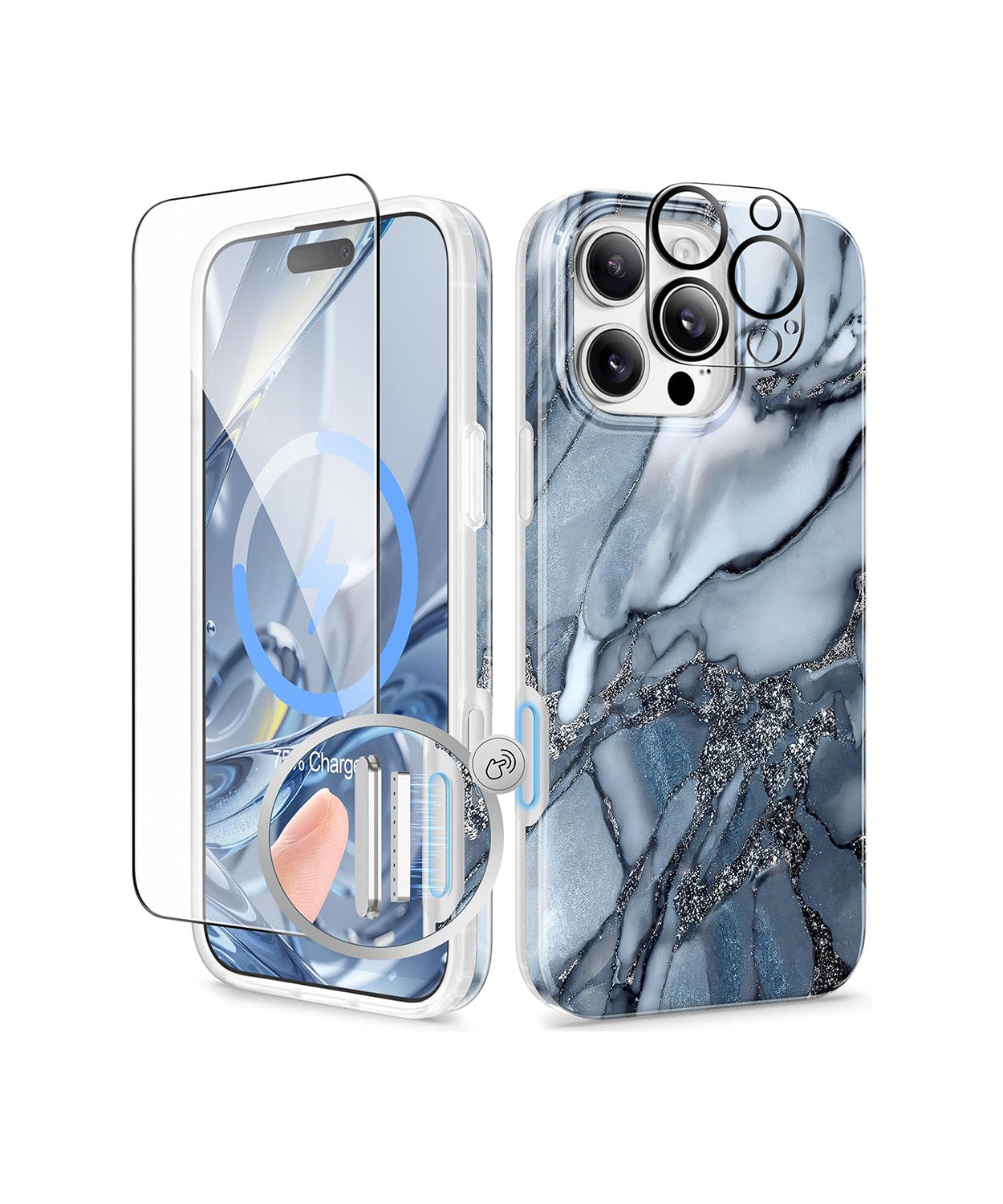 iPhone 16 Pro Case Blue Marble