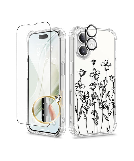 iPhone 16 Floral Case Sketch