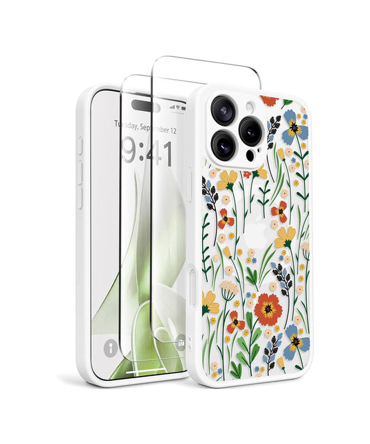 iPhone 16 Pro Floral Translucent MagSafe Case