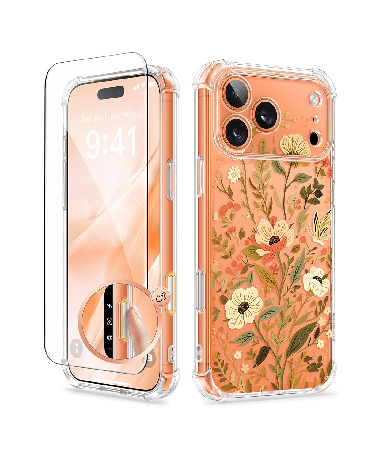 iPhone 17 Pro Pastel Petals ケース iPhone 17 Pro Max Case Wild Petals – GVIEWIN