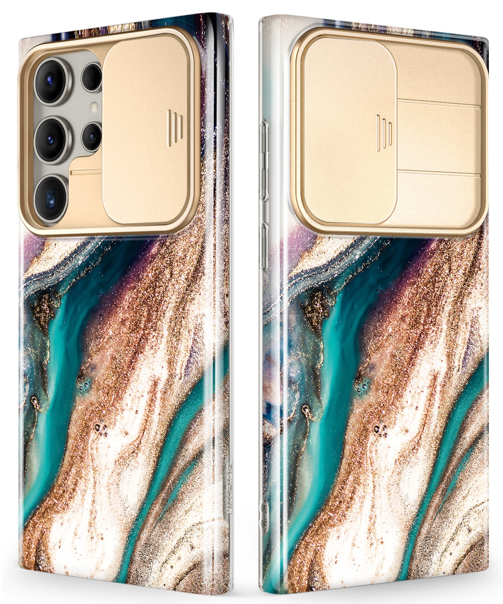 GVIEWIN for Samsung Galaxy S22 Ultra Marble Case