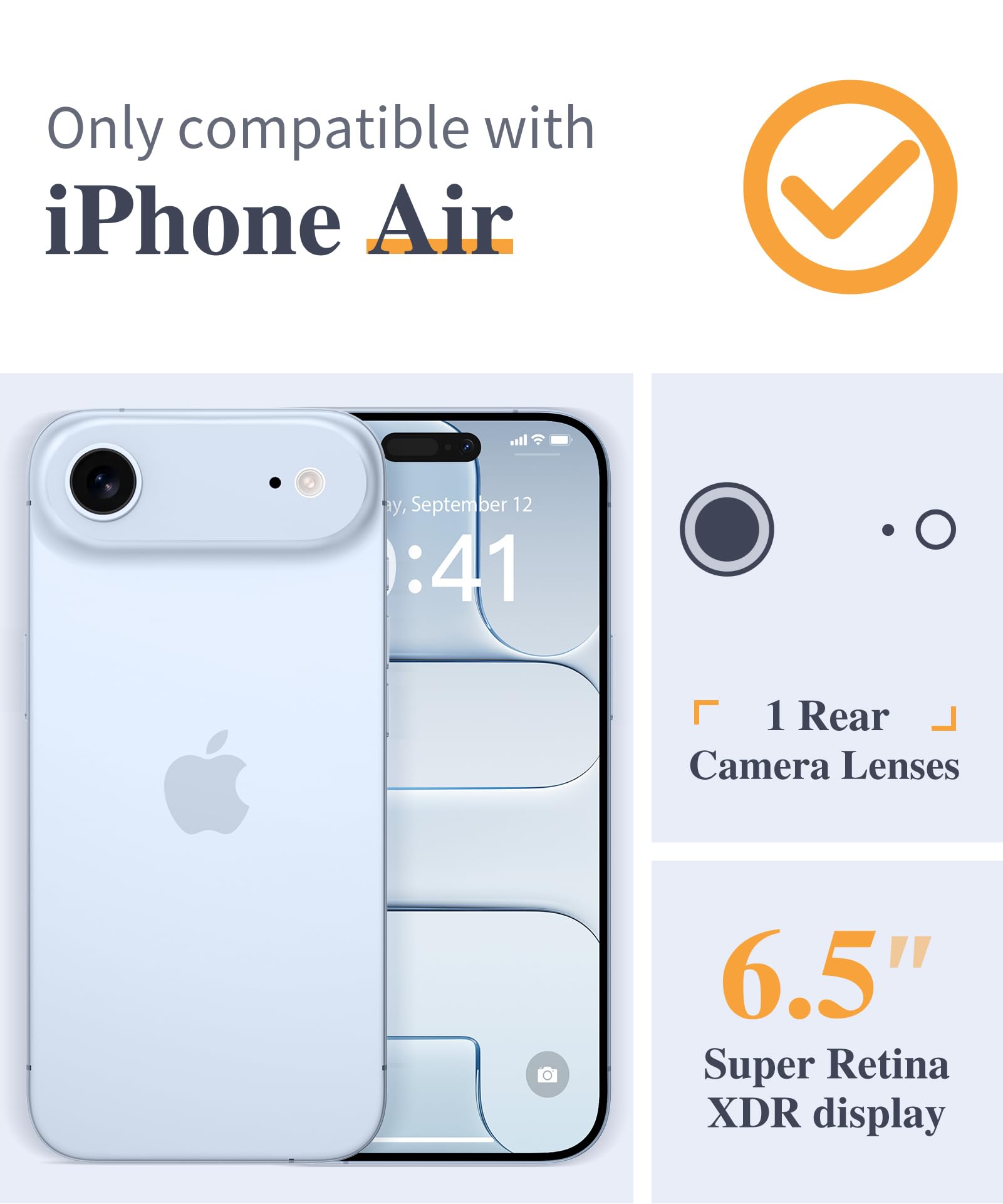 GVIEWIN for iPhone 17 Air Case Upgraded Full Camera Protection