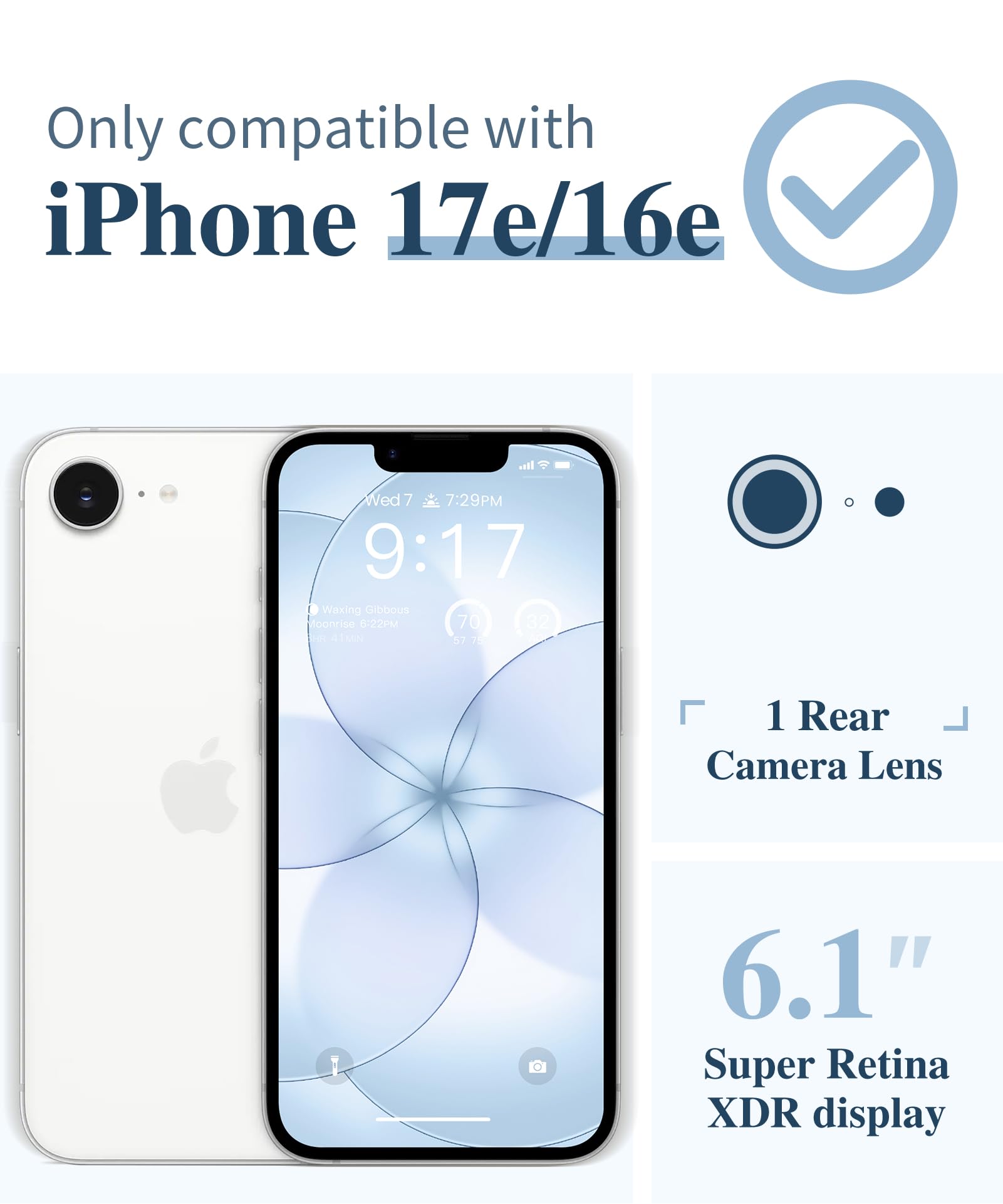 GVIEWIN for iPhone 17e Case with Screen Protector