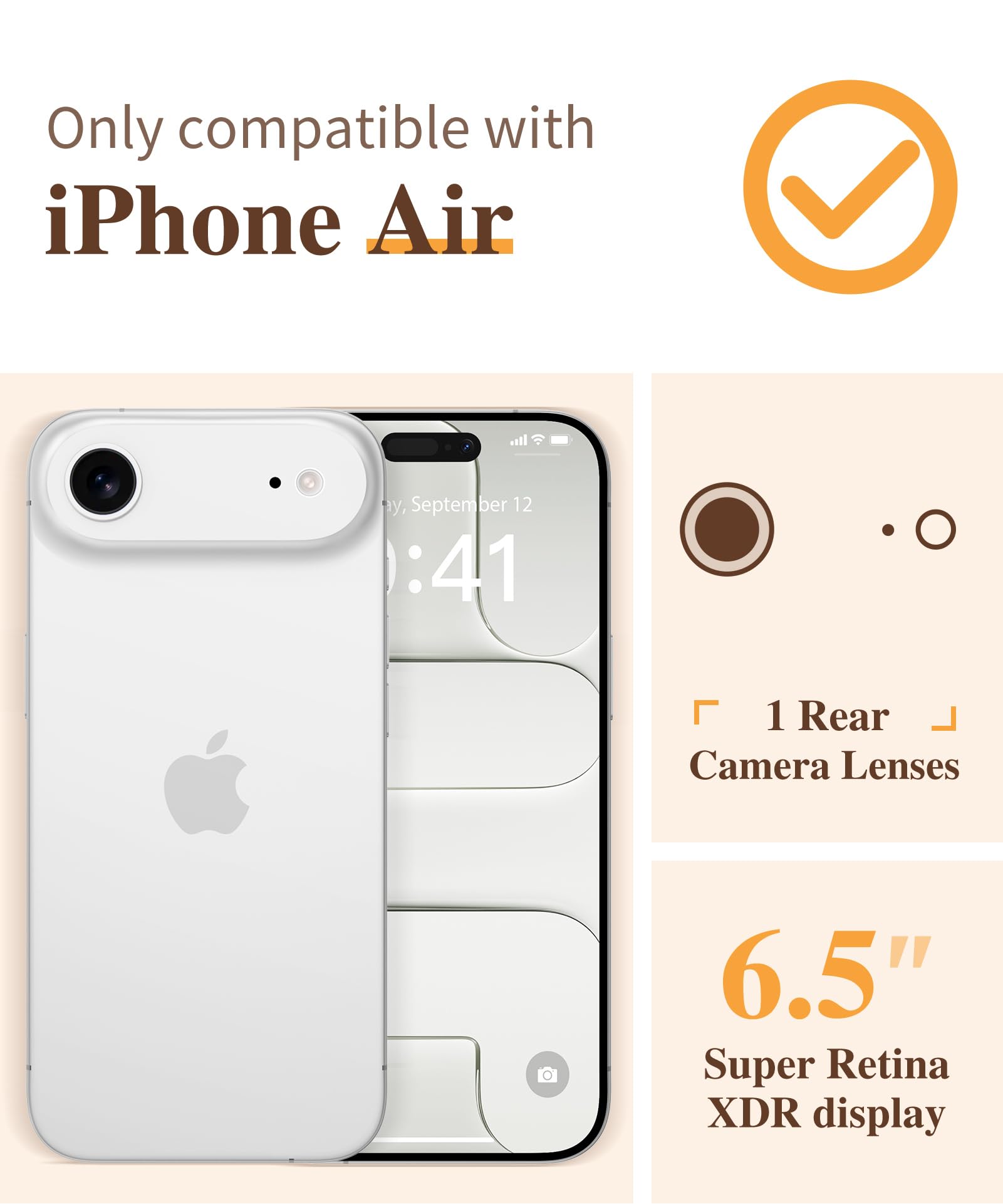 GVIEWIN for iPhone 17 Air Case Upgraded Full Camera Protection