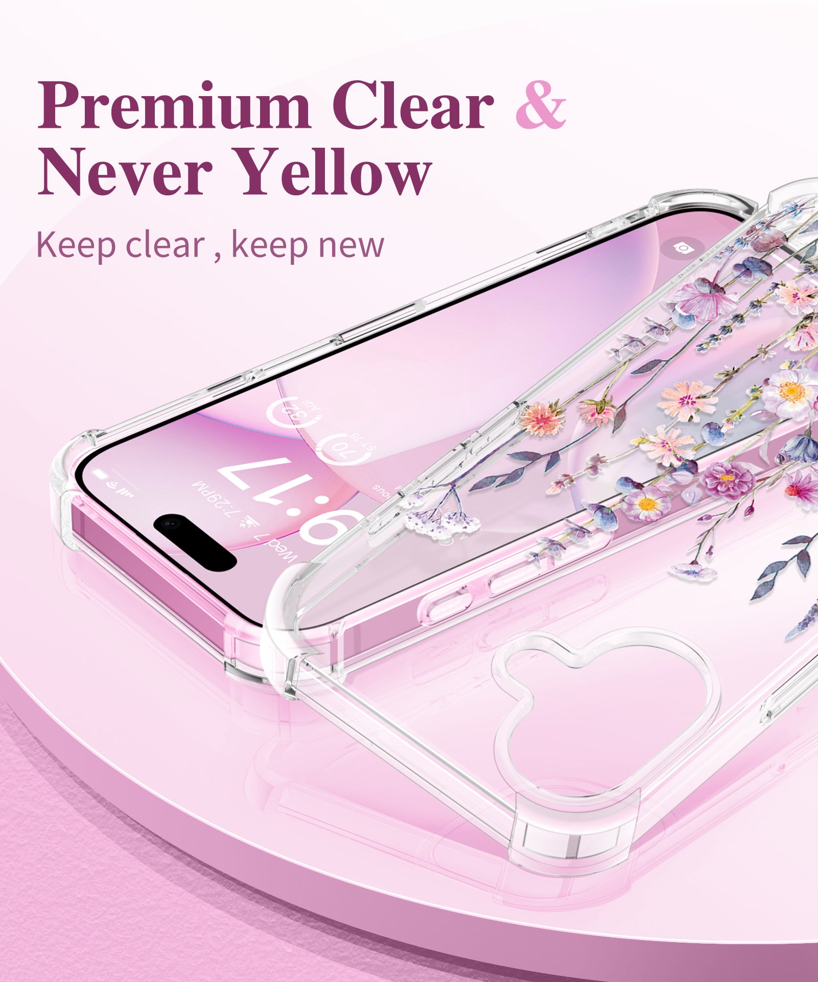 GVIEWIN for IPhone 16 Plus anti-fall painted case