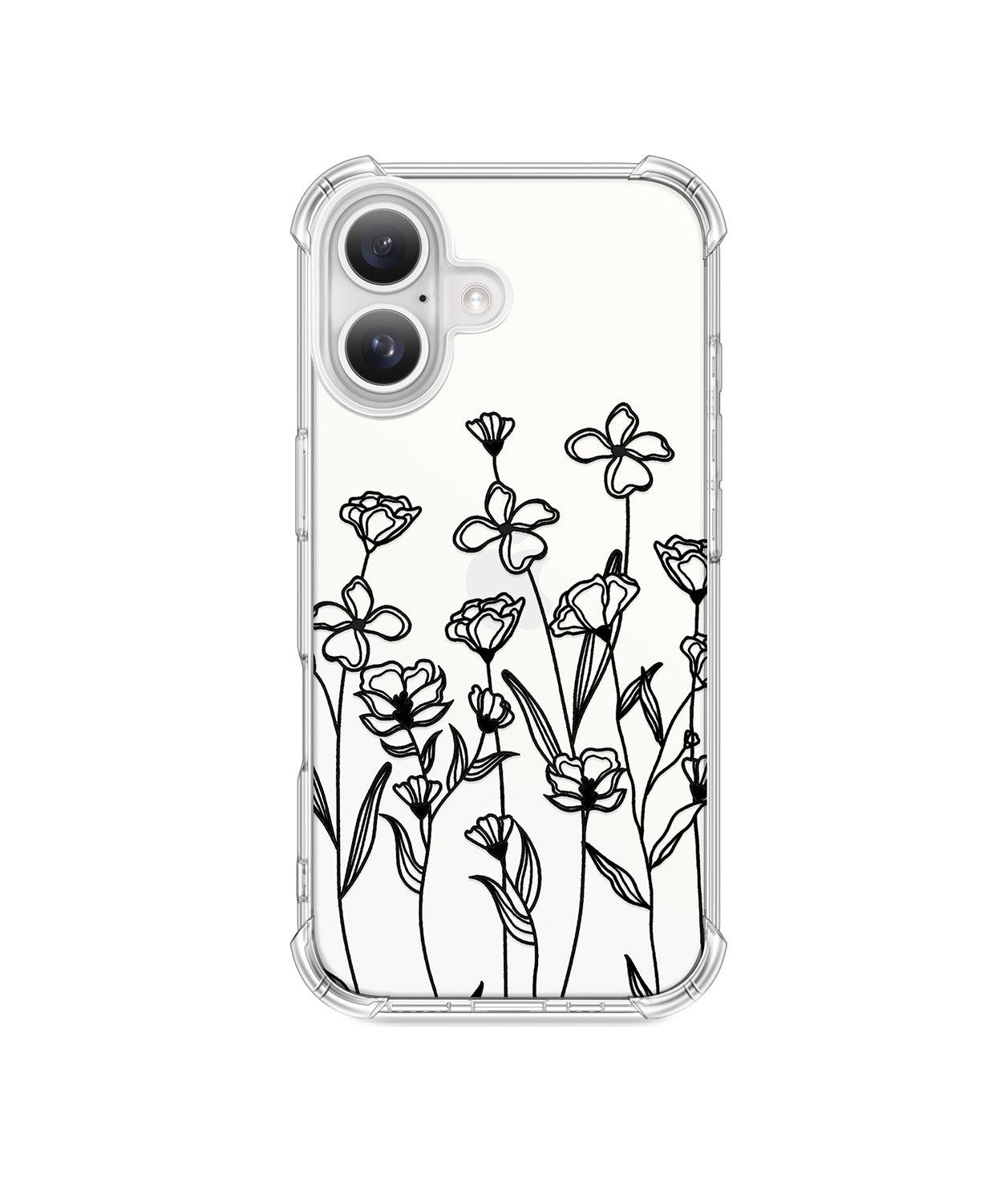 GVIEWIN iPhone 16 Plus Floral Painted Case, Shockproof Protective Phone Cover