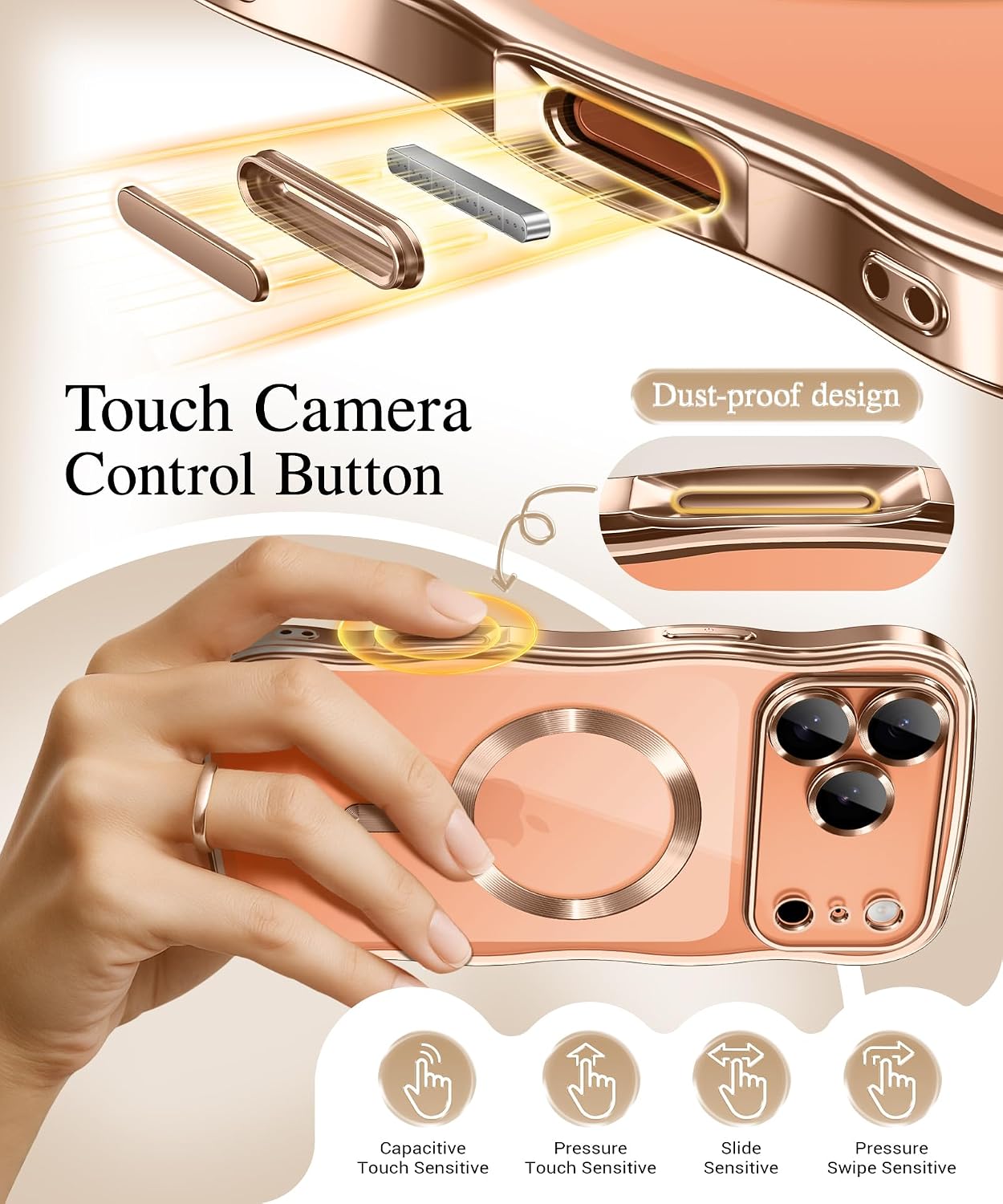 GVIEWIN for iPhone 17 Pro Case Compatible with MagSafe