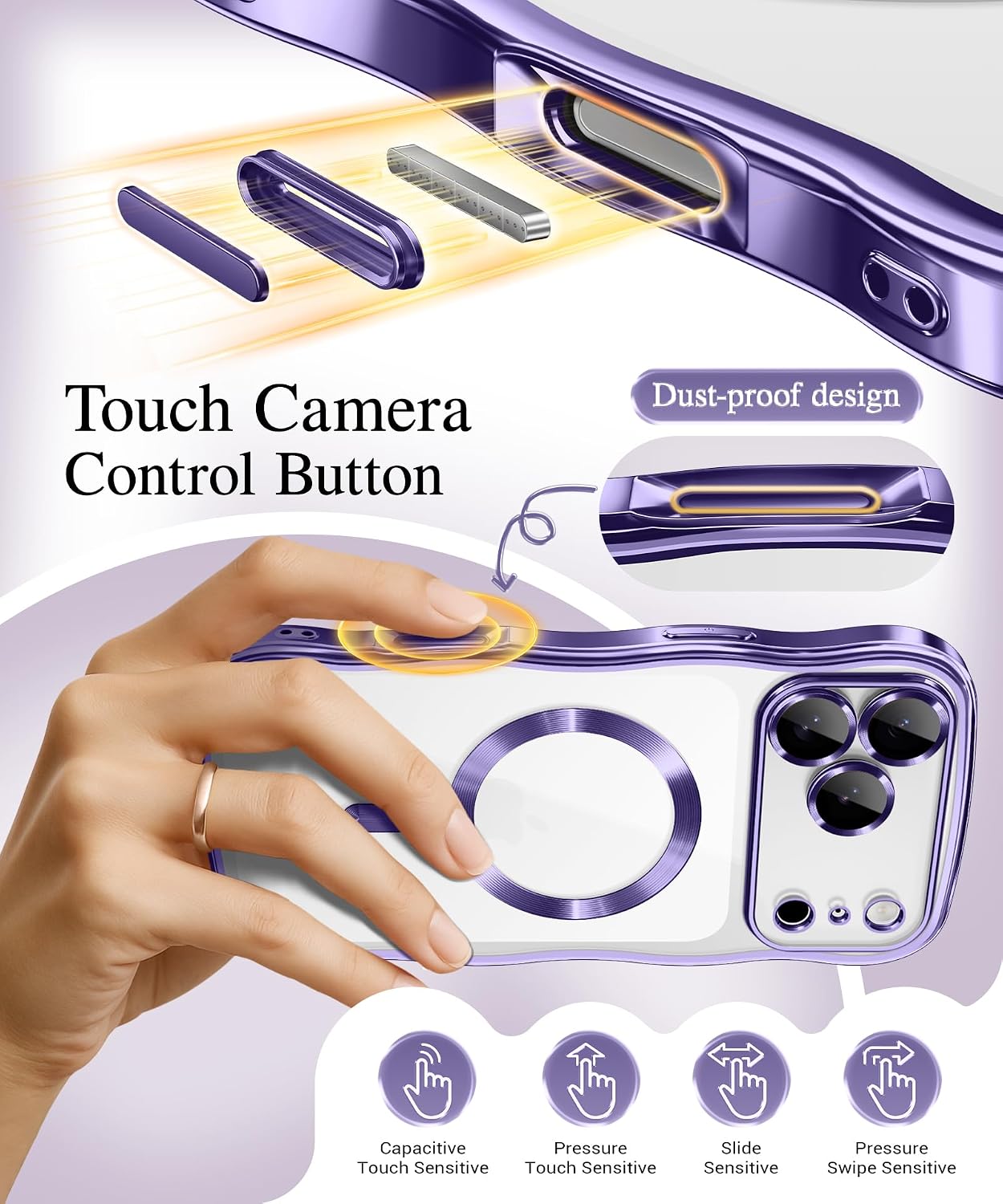 GVIEWIN for iPhone 17 Pro Case Compatible with MagSafe