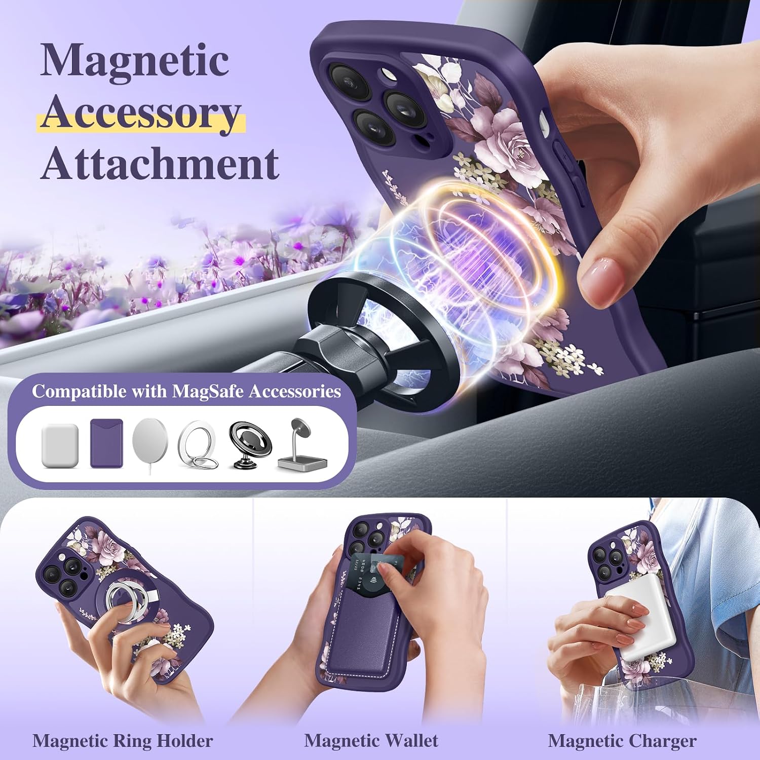 GVIEWIN for iPhone 14 Pro Max Case Compatible with MagSafe