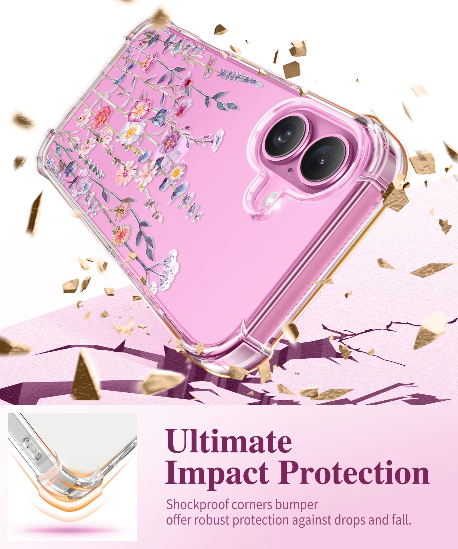 GVIEWIN for IPhone 16 Plus anti-fall painted case