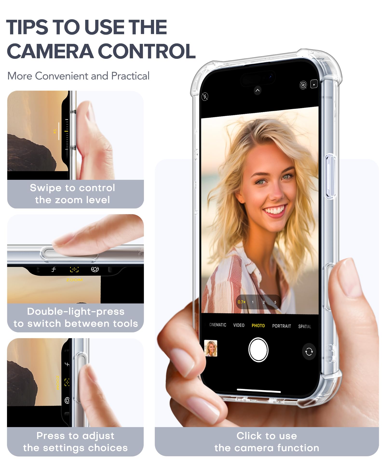 GVIEWIN for iPhone 17 Air Case Upgraded Full Camera Protection