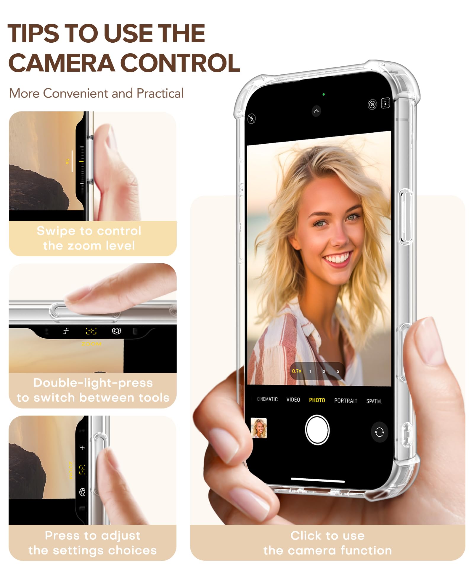 GVIEWIN for iPhone 17 Air Case Upgraded Full Camera Protection
