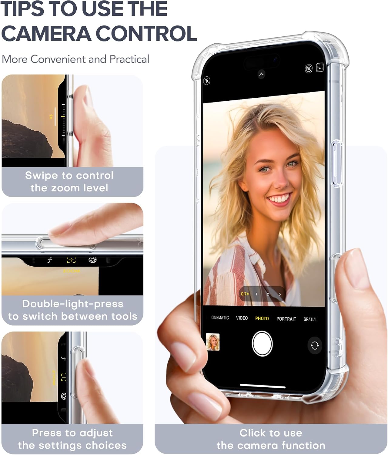 GVIEWIN for iPhone 17 Air Case Upgraded Full Camera Protection