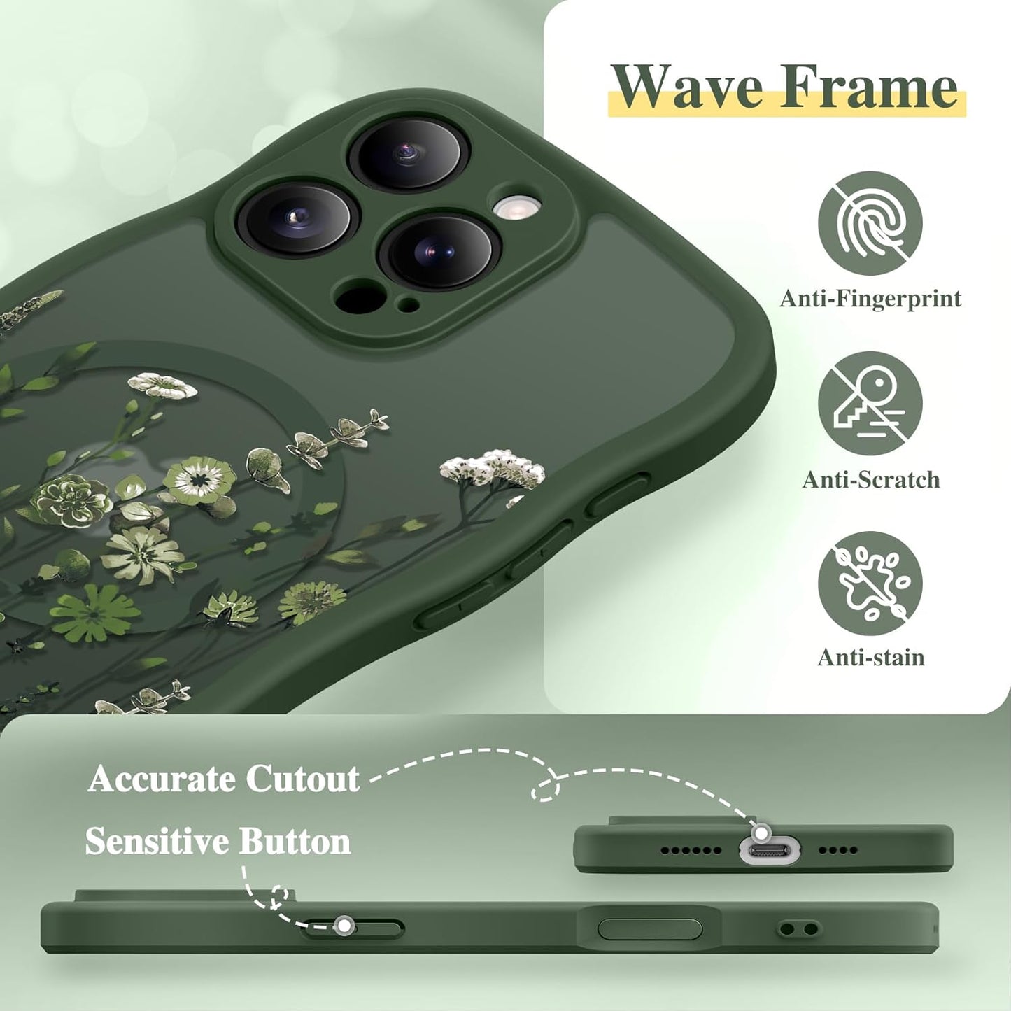 GVIEWIN for iPhone 16 Pro Max Case Compatible with MagSafe