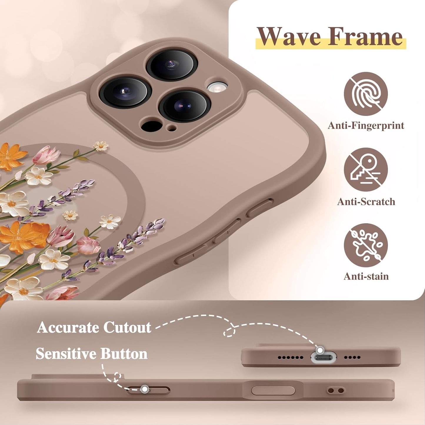 GVIEWIN for iPhone 16 Pro Max Case Compatible with MagSafe