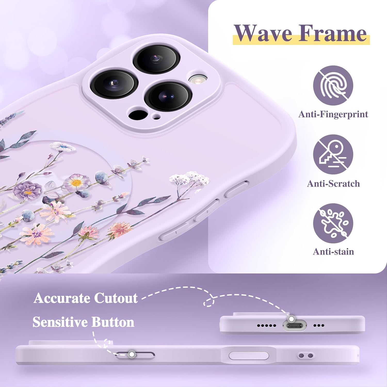GVIEWIN for iPhone 16 Pro Case Compatible with MagSafe