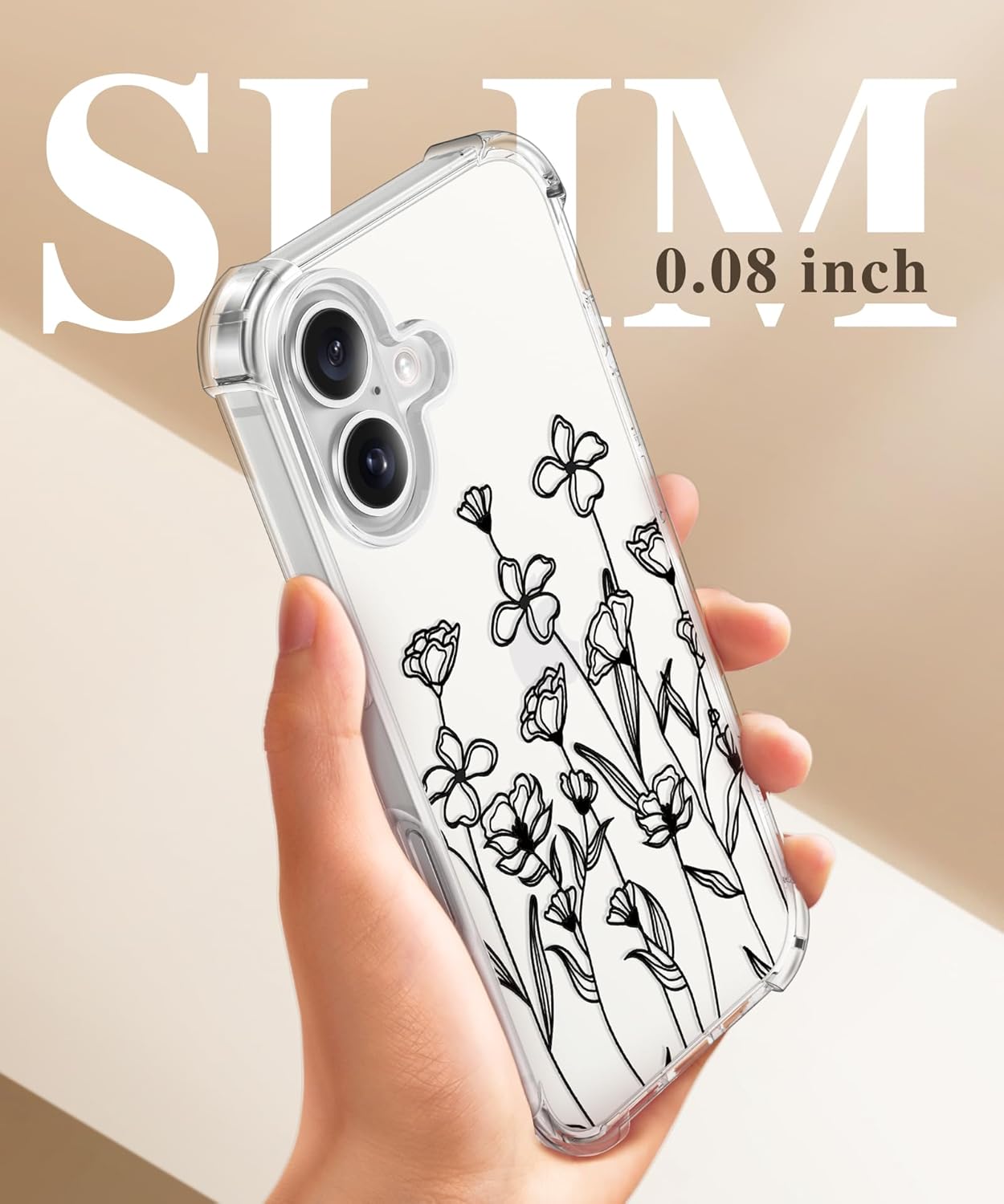 iPhone 16 Floral Case Sketch