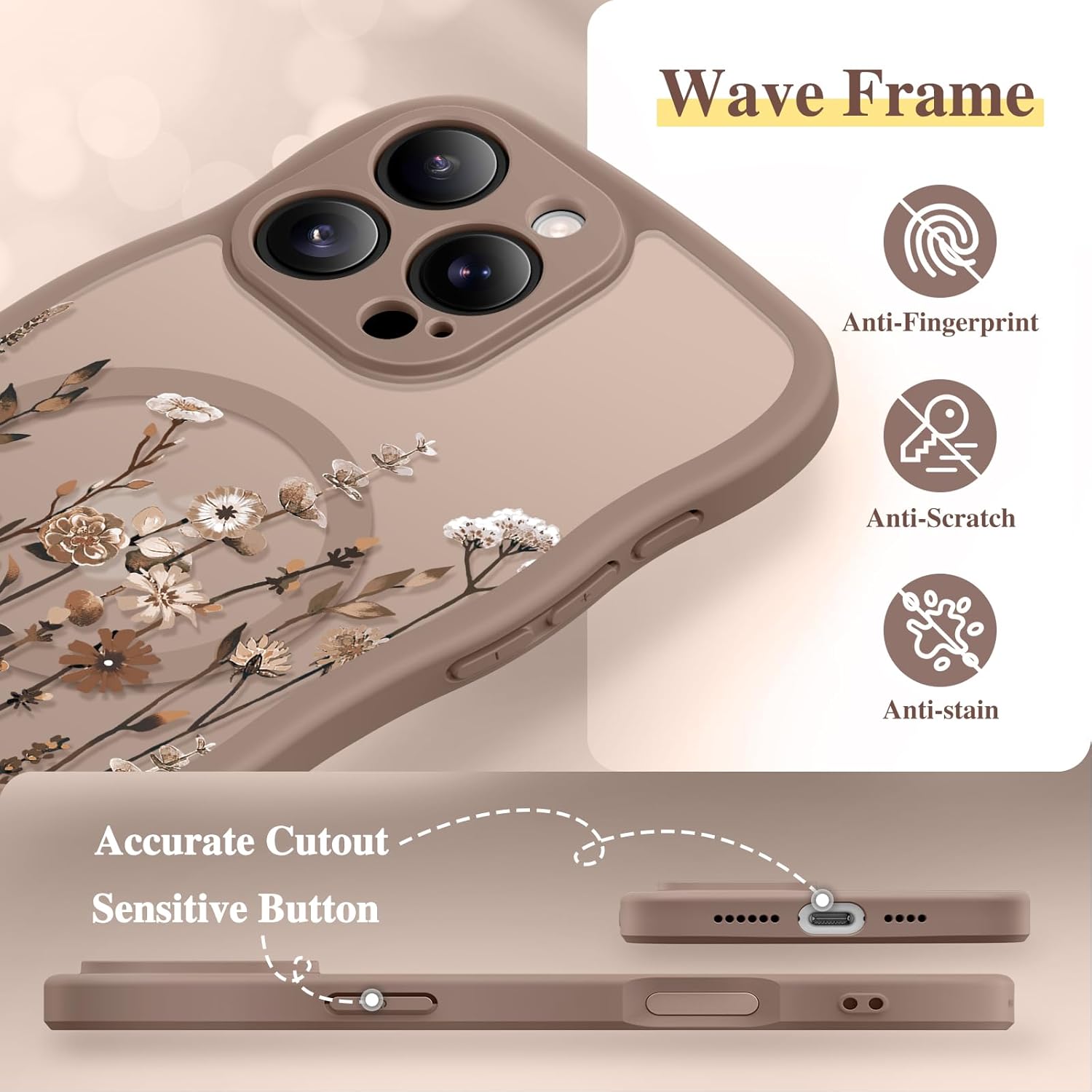 GVIEWIN for iPhone 16 Pro Max Case Compatible with MagSafe