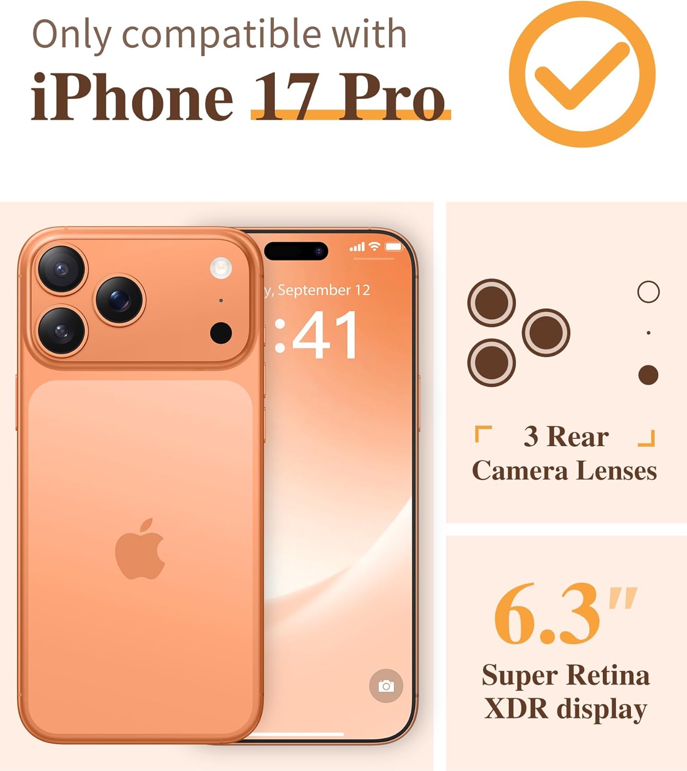 GVIEWIN for iPhone 17 Pro Case