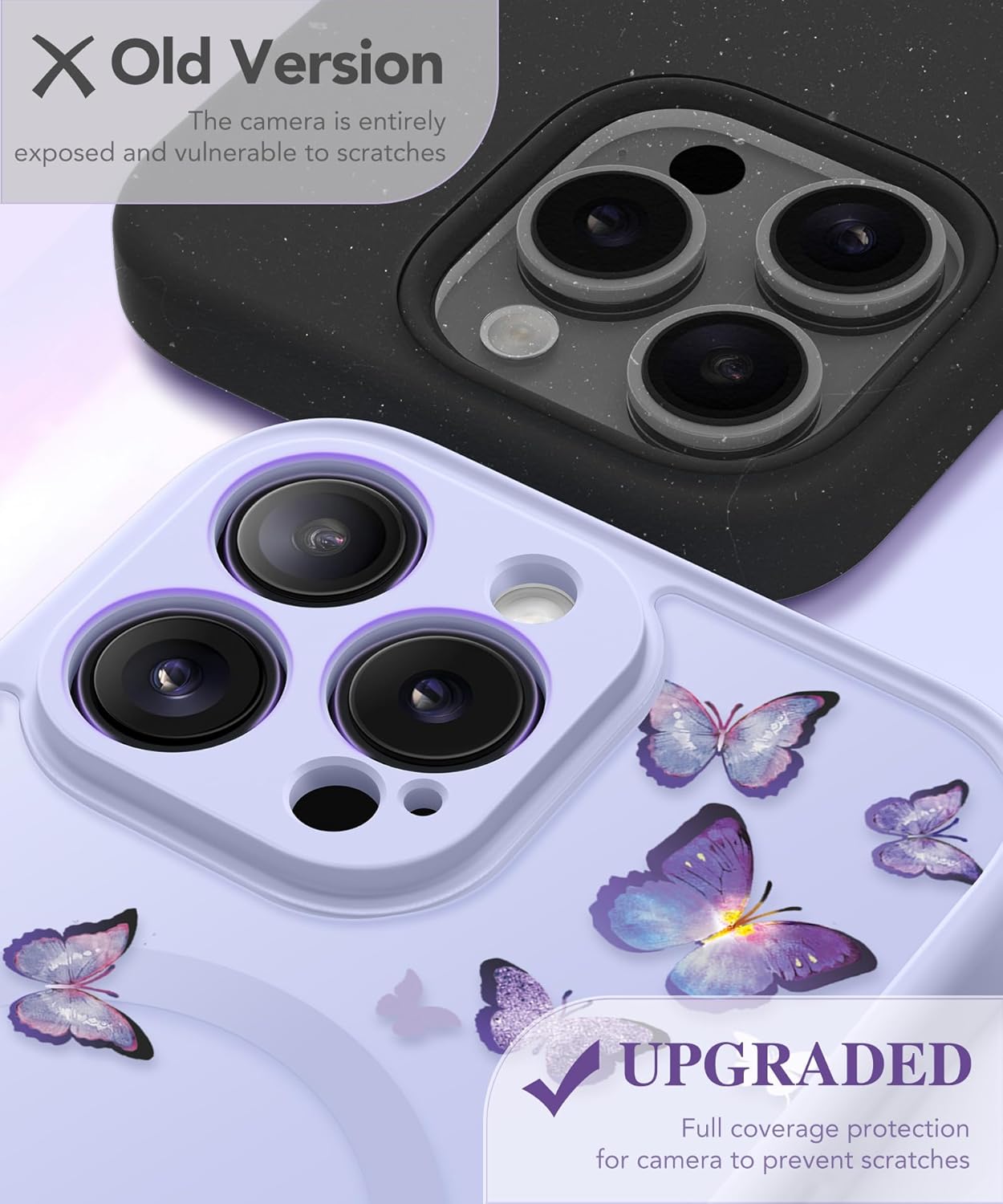 iPhone 16 Pro Floral Translucent Case Butterfly