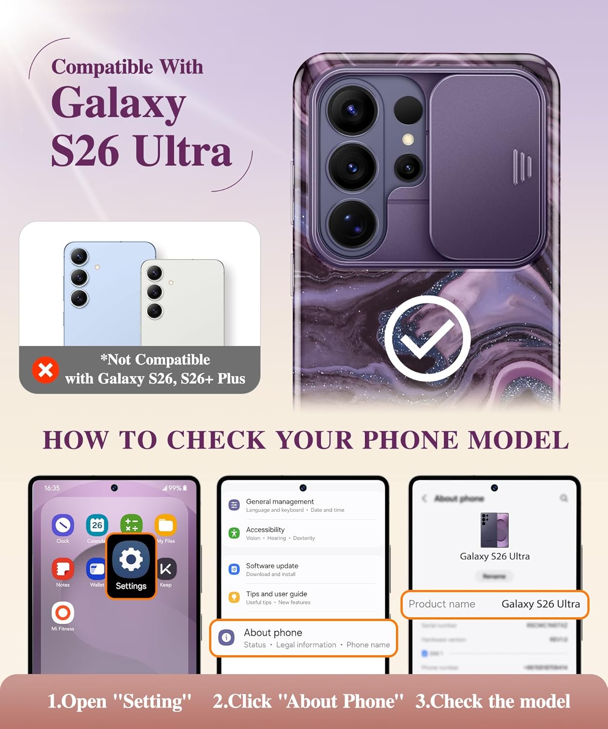 GVIEWIN Compatible with Samsung Galaxy S26 Ultra Case