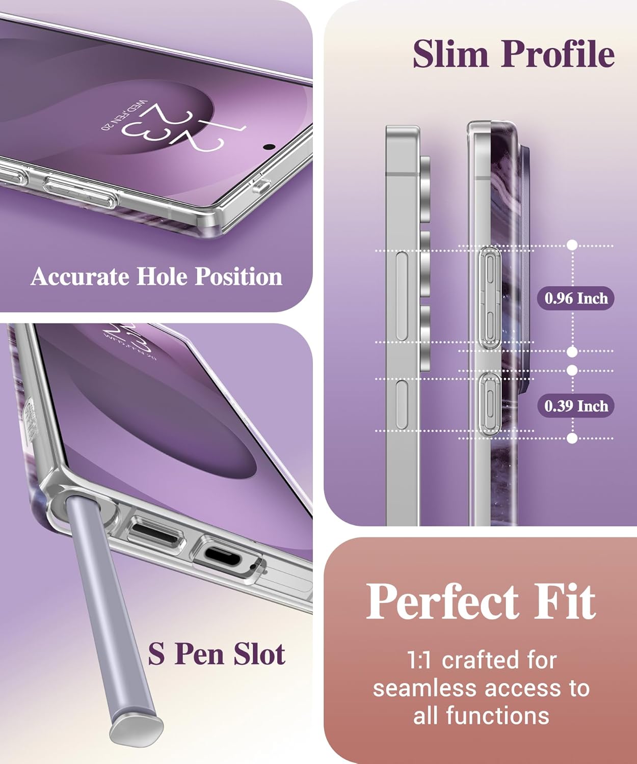 GVIEWIN for Samsung Galaxy S25 Ultra Case with Slide Camera Cover