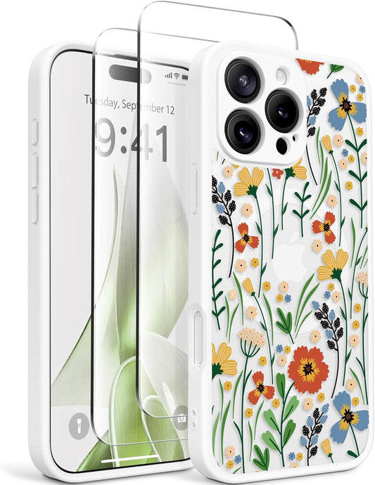 iPhone 16 Pro Floral Translucent MagSafe Case