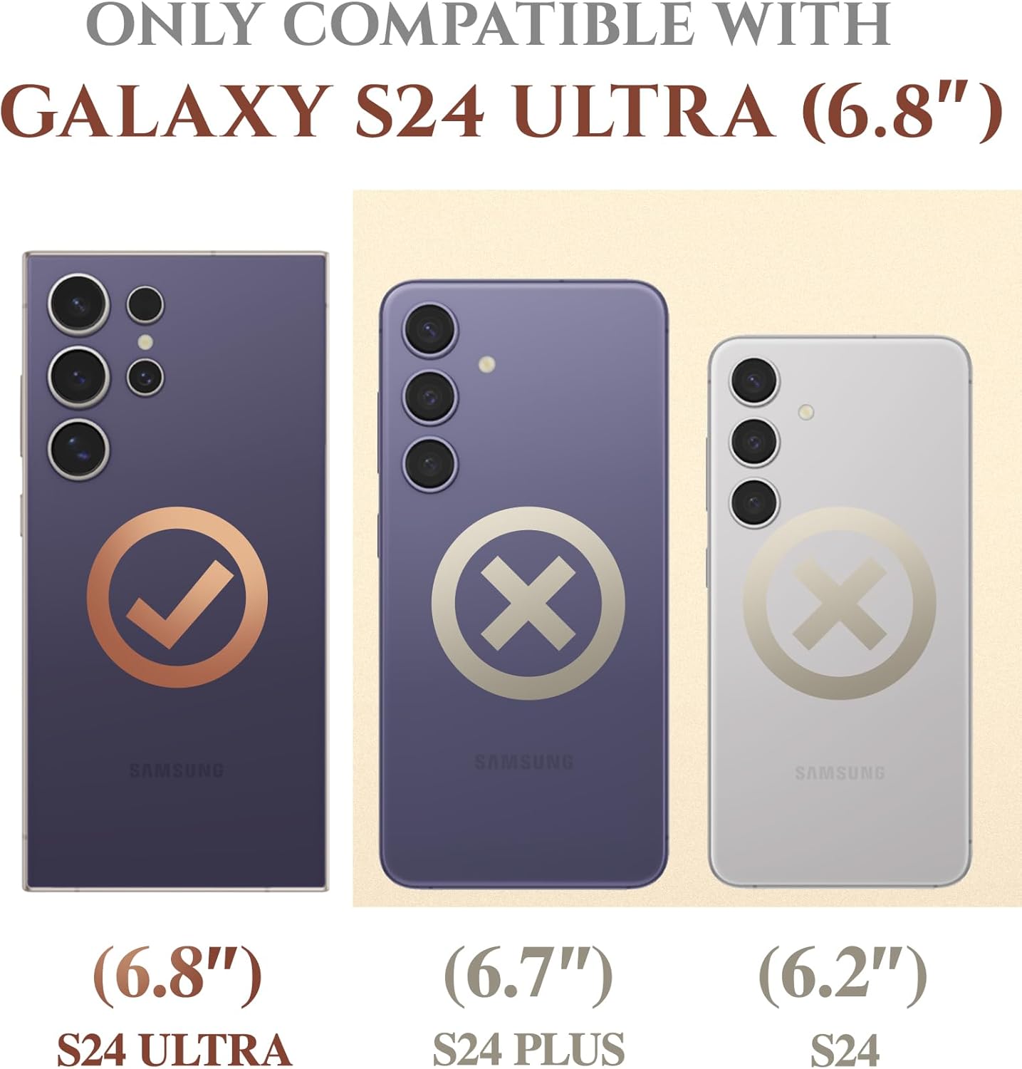 Samsung S24 Ultra Case Built-in Screen Protector 2 Front Frame