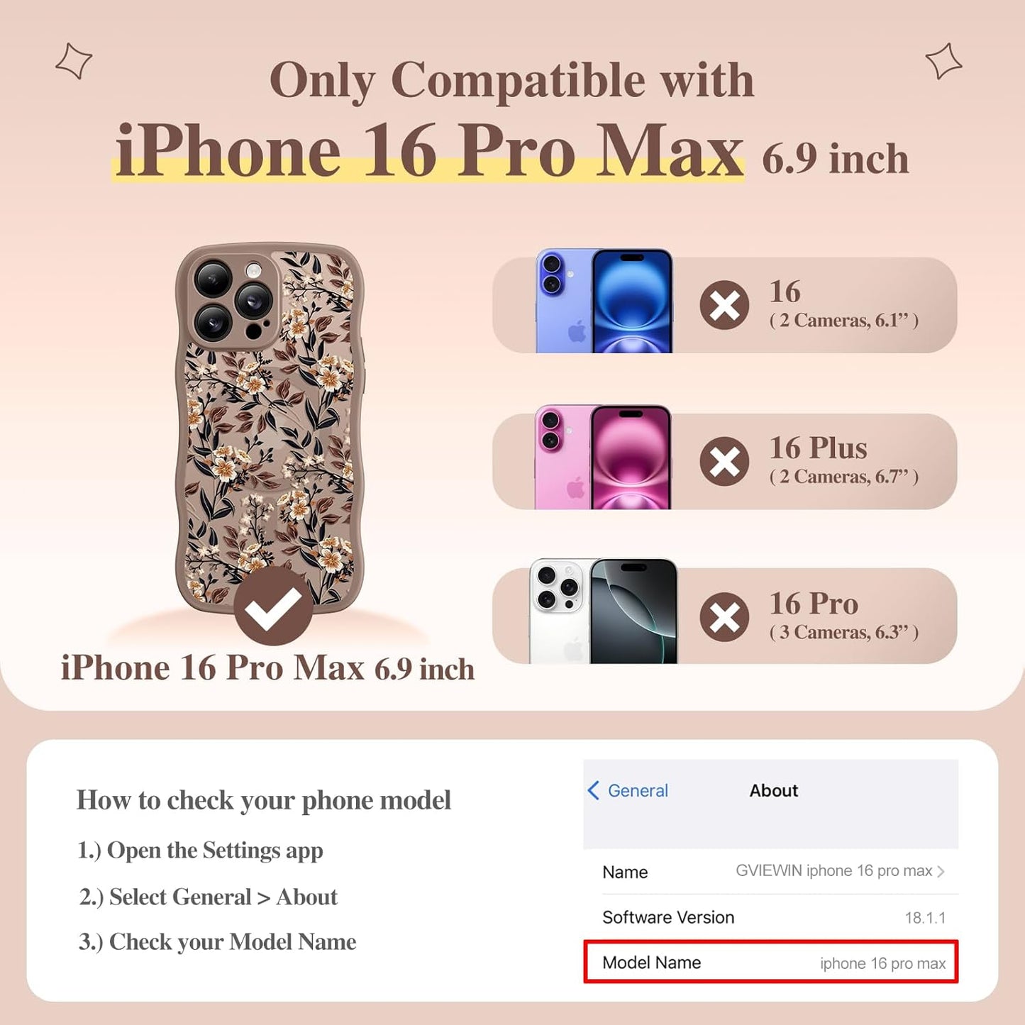 GVIEWIN for iPhone 16 Pro Max Case Compatible with MagSafe