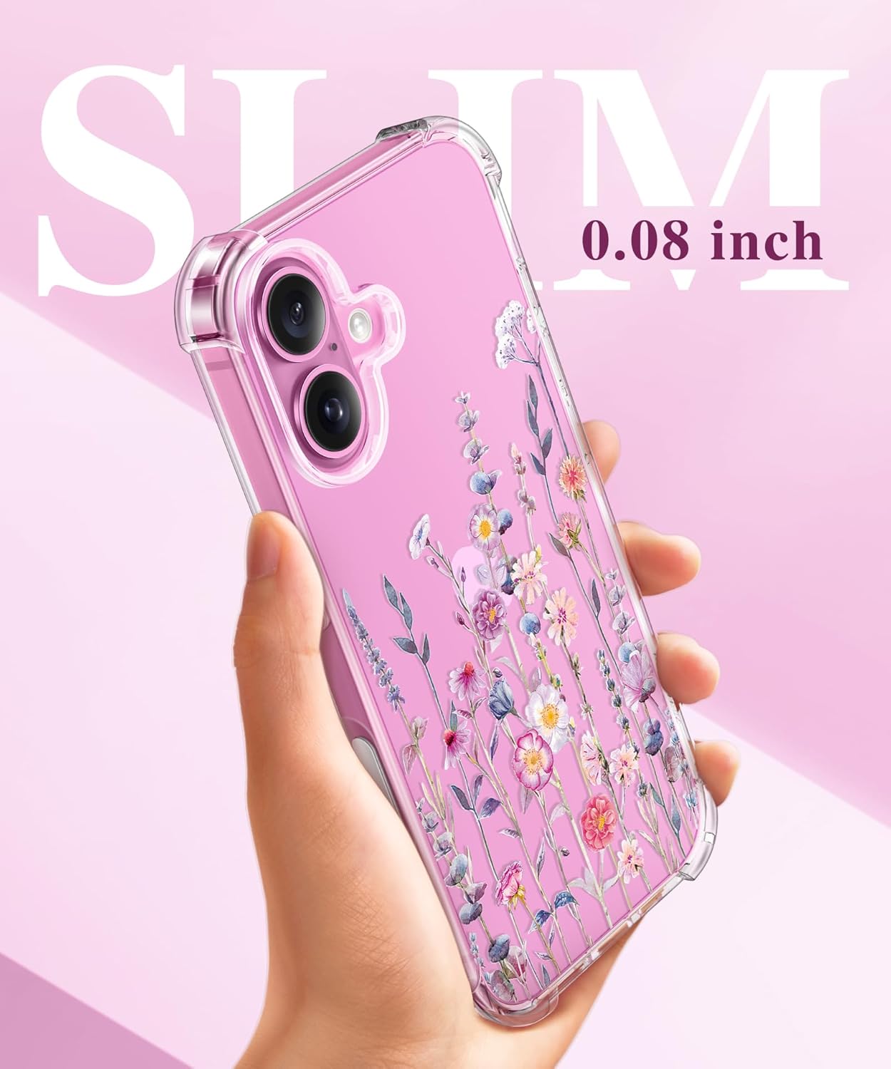 GVIEWIN for iPhone 16 Plus Case Floral