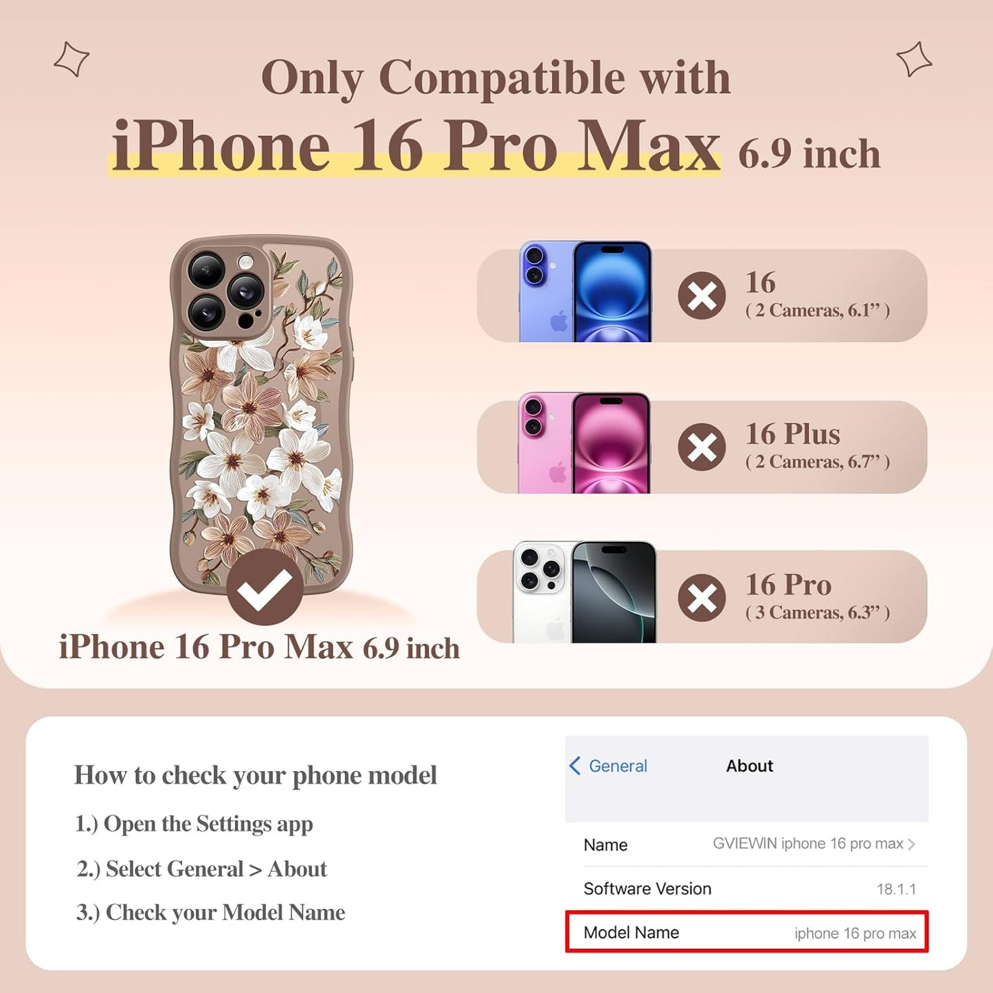 GVIEWIN for iPhone 16 Pro Max Case Compatible with MagSafe