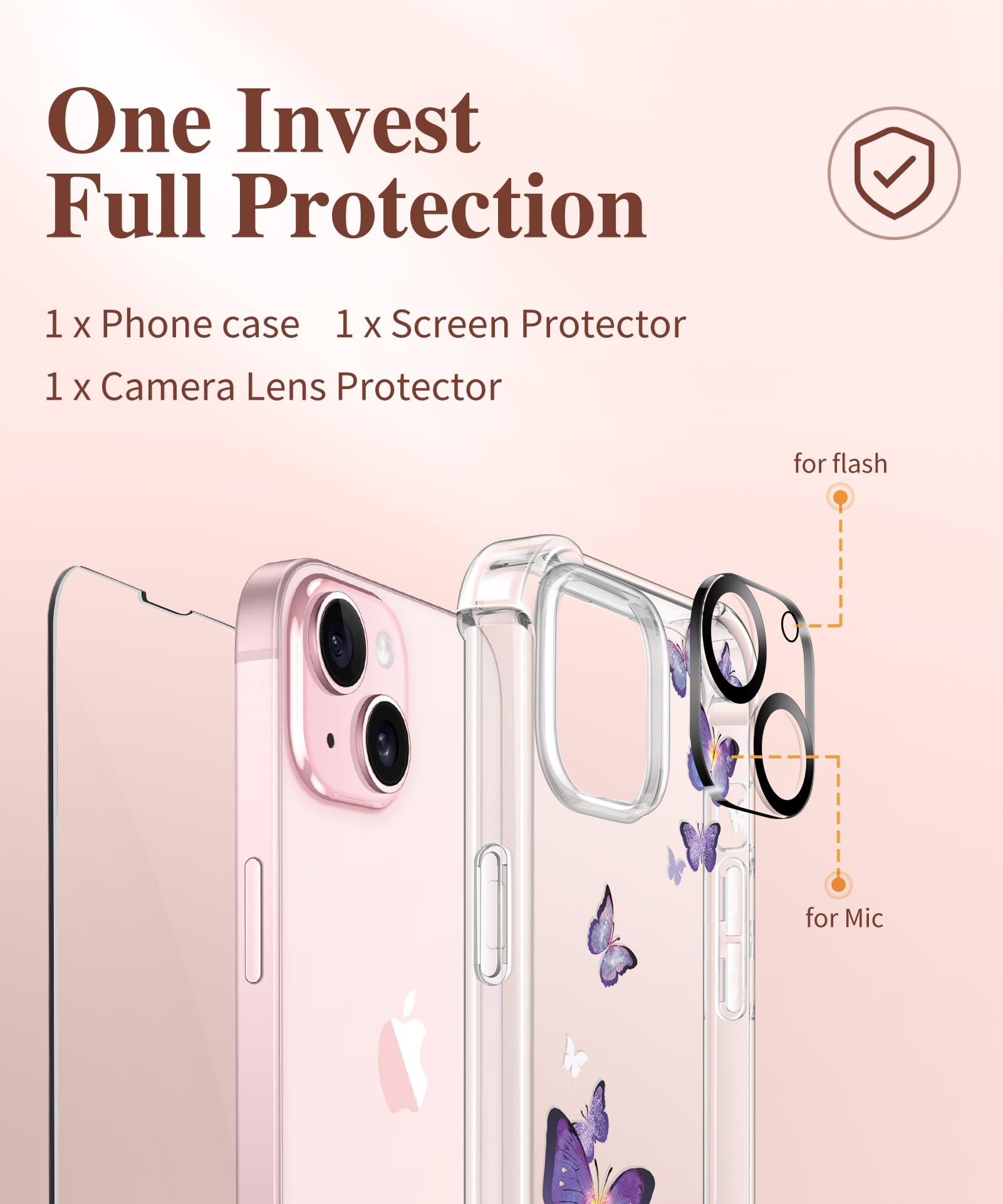 GVIEWIN for iPhone 15 Case