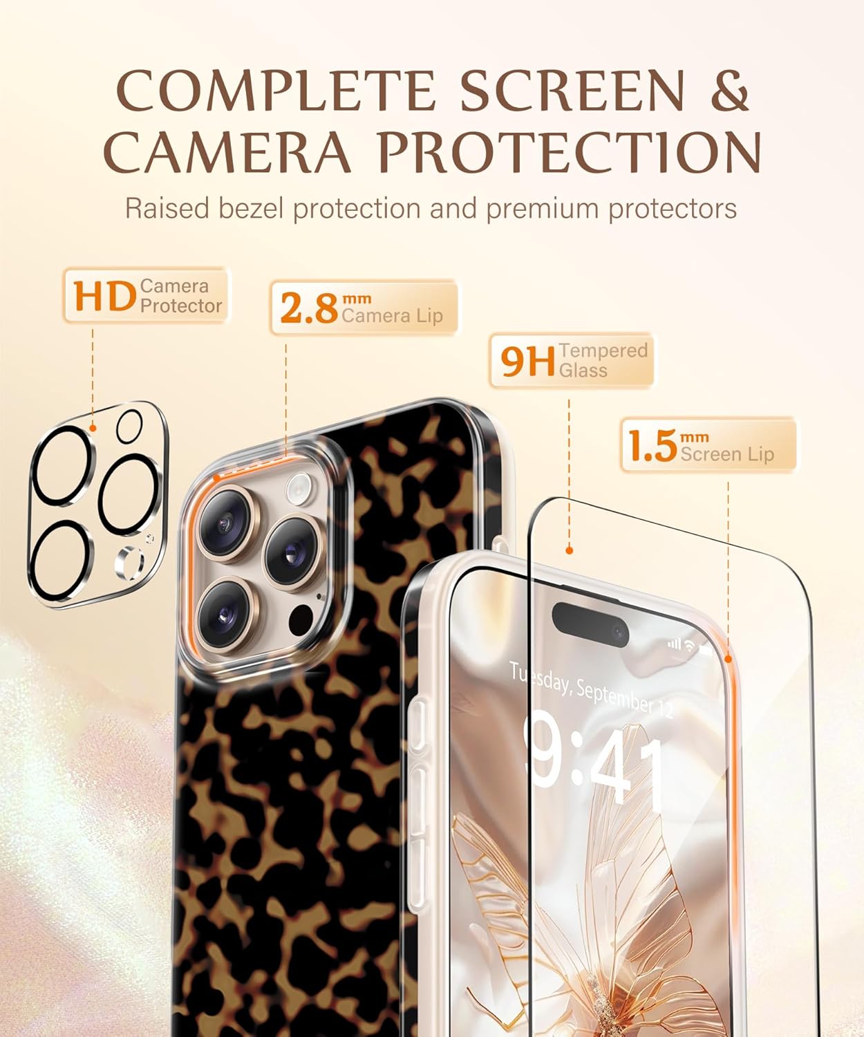 GVIEWIN for iPhone 16 Pro Marble Case