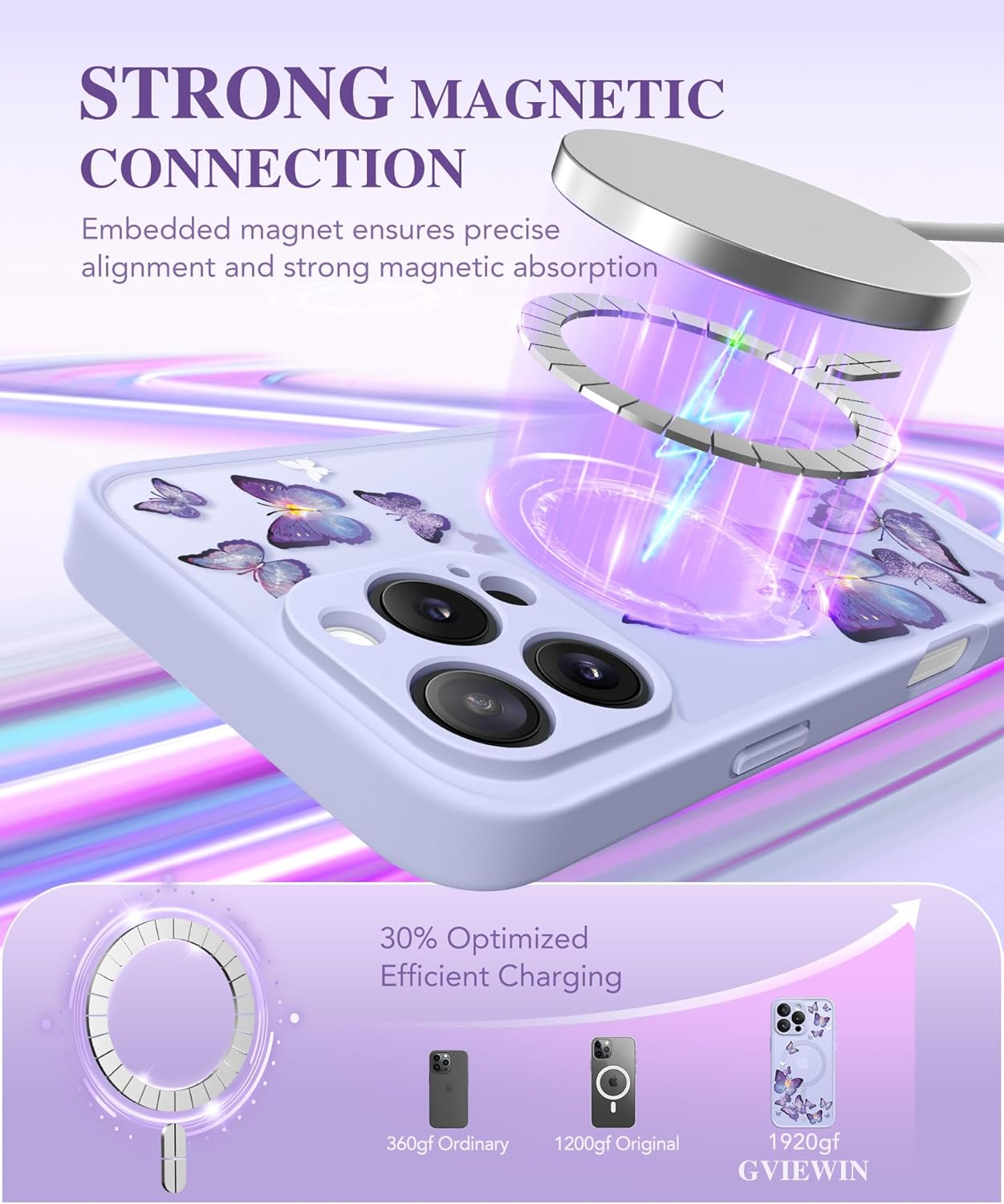 iPhone 16 Pro Floral Translucent Case Butterfly