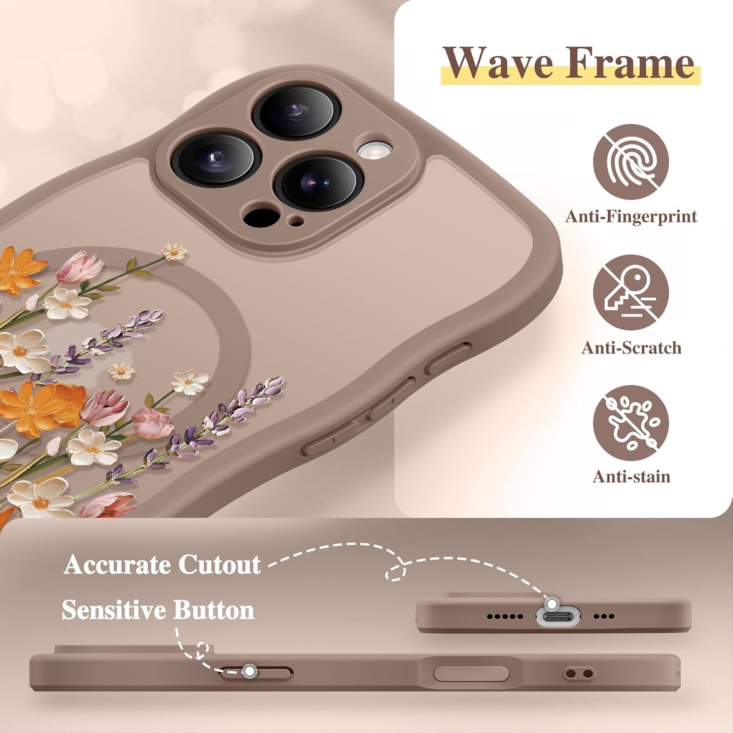 GVIEWIN for iPhone 16 Pro Case Compatible with MagSafe