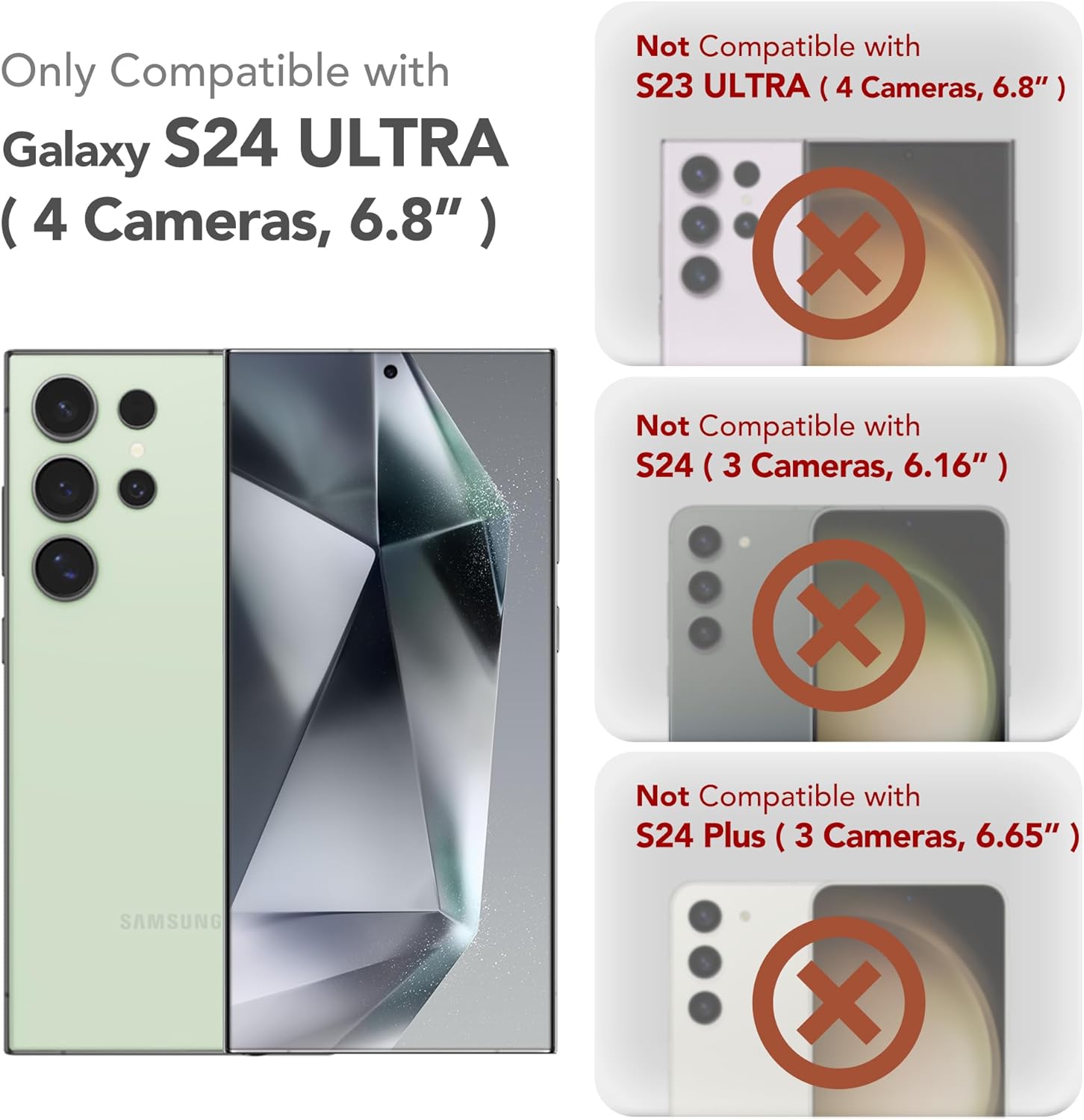 Samsung S24 Ultra Marble Case with Slide Camera Cover