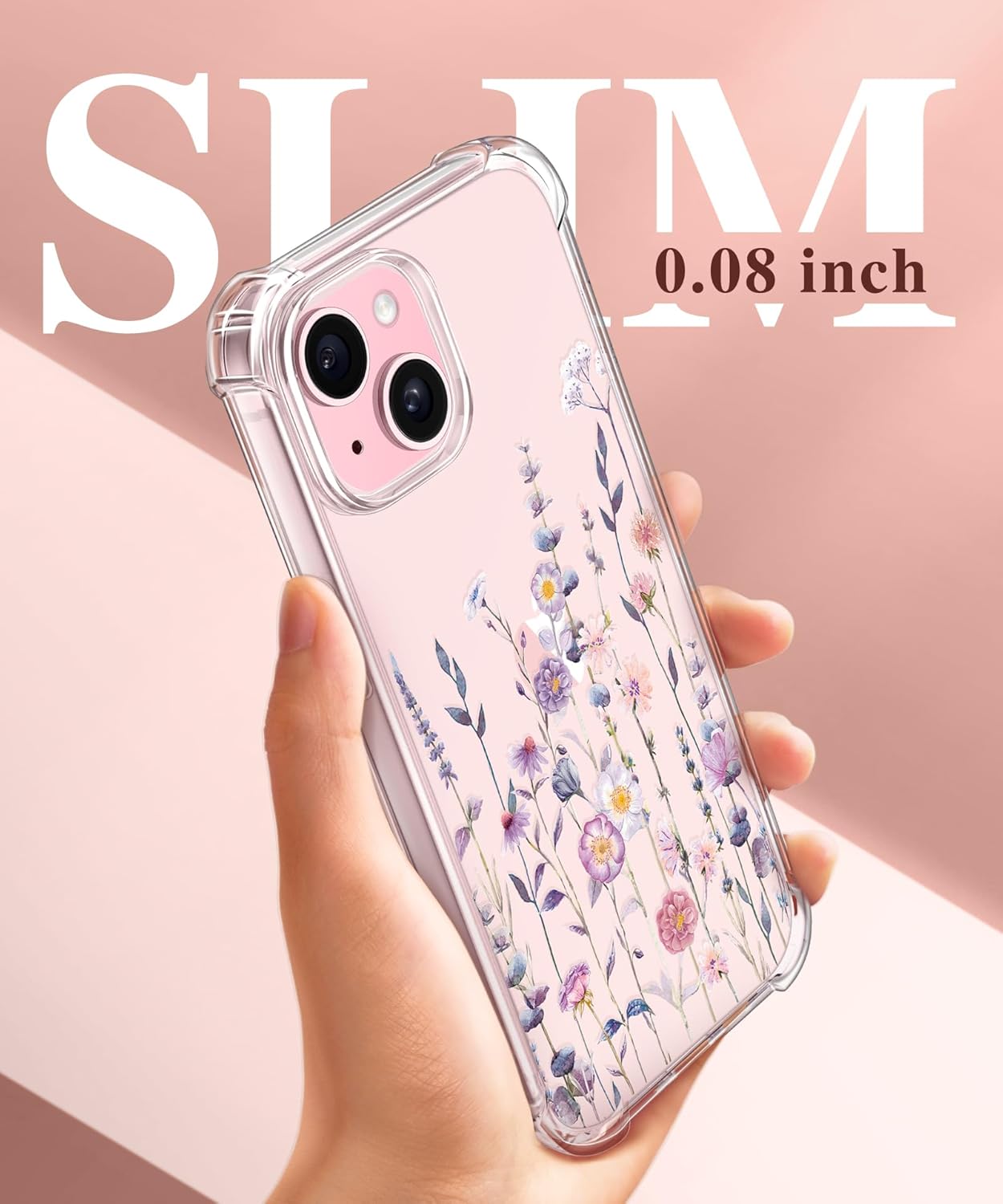 GVIEWIN for iPhone 15 Case Floral