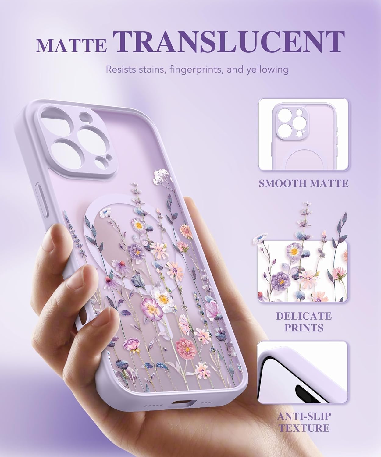 iPhone 16 Pro Floral Translucent Case Floratopia